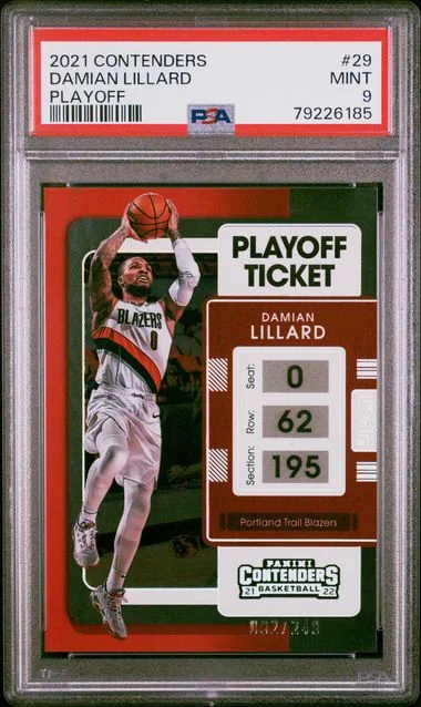 2021 Panini Contenders Damian Lillard Playoff #29 card image