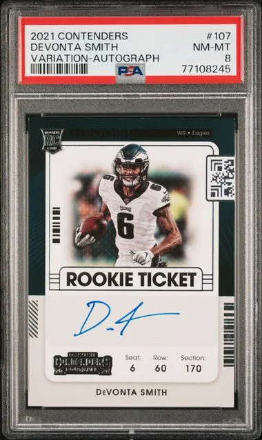 2021 Panini Contenders Devonta Smith Variation-Autograph #107 card image