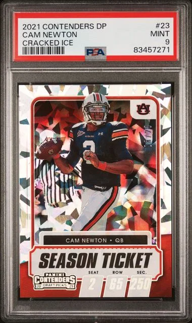 2021 Panini Contenders Draft Picks Cam Newton Cracked Ice #23 card image