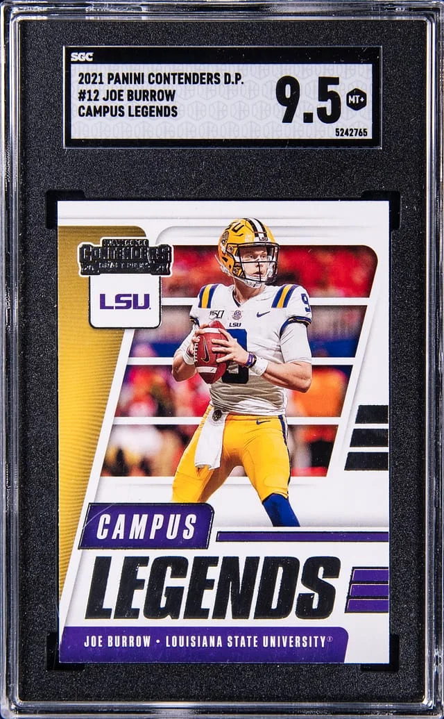 2021 Panini Contenders Draft Picks Joe Burrow Campus Legends #12 card image