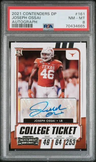 2021 Panini Contenders Draft Picks Joseph Ossai College Ticket Autograph #161 card image