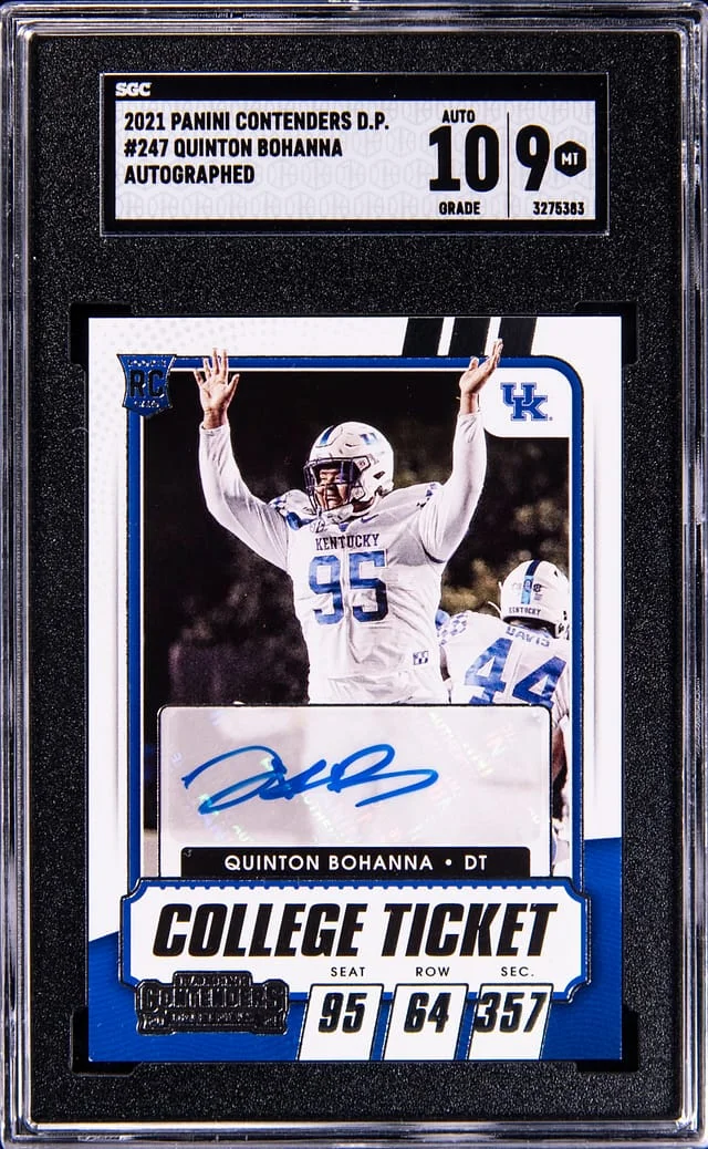 2021 Panini Contenders Draft Picks Quinton Bohanna Autographed #247 card image