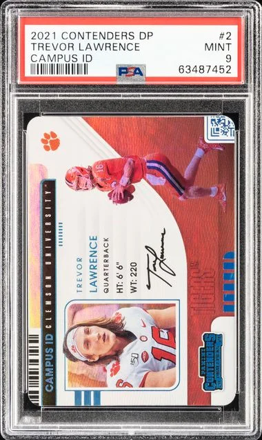 2021 Panini Contenders Draft Picks Trevor Lawrence Campus ID #2 card image