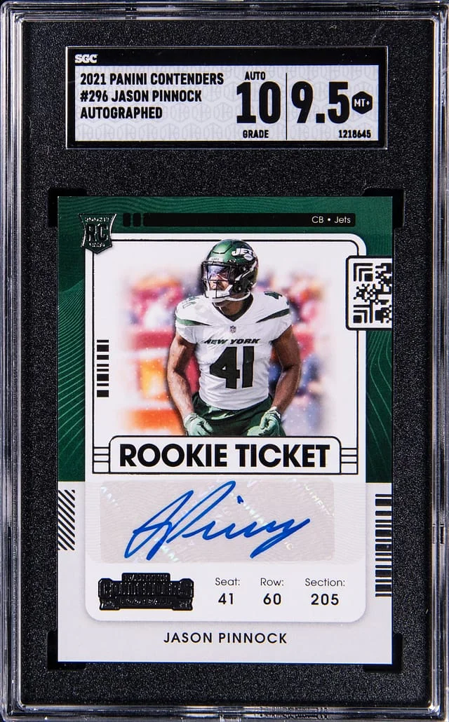 2021 Panini Contenders Jason Pinnock Autographed #296 card image
