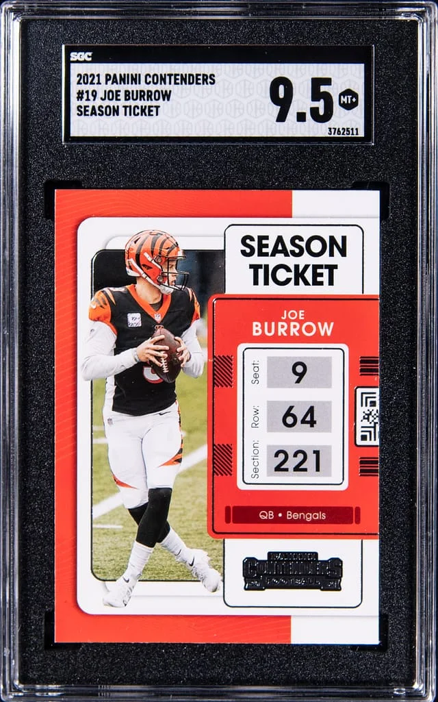 2021 Panini Contenders Joe Burrow Season Ticket #19 card image