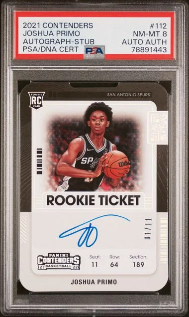 2021 Panini Contenders Joshua Primo Autograph-Stub #112 card image