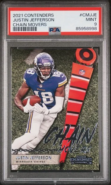 2021 Panini Contenders Justin Jefferson Chain Movers #CM-JJE card image