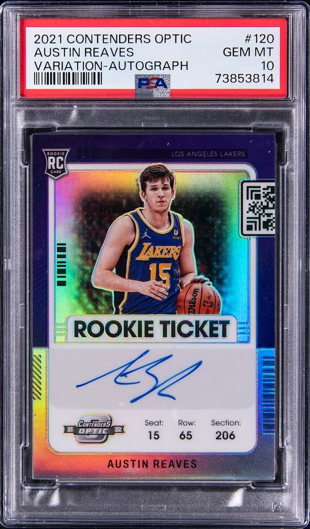 2021 Panini Contenders Optic Austin Reaves Variation-Autograph #120 card image