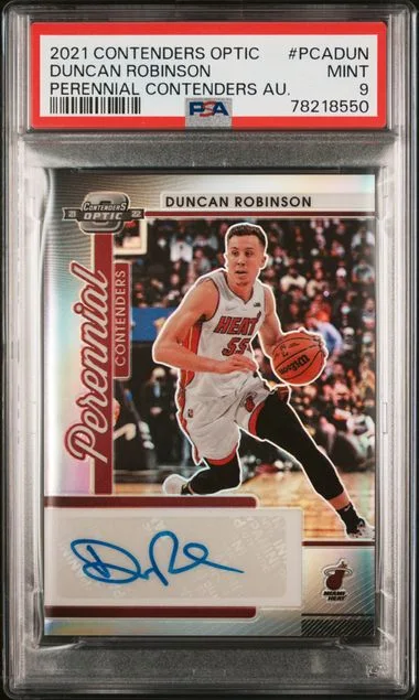 2021 Panini Contenders Optic Duncan Robinson Perennial Contenders Autographs #PCADUN card image