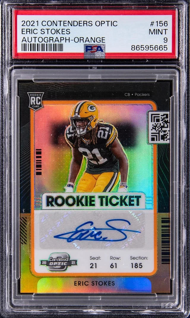 2021 Panini Contenders Optic Eric Stokes Autograph Orange #156 card image
