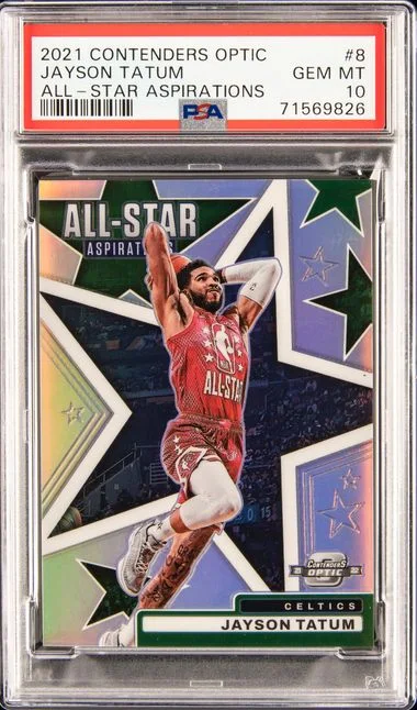 2021 Panini Contenders Optic Jayson Tatum All-Star Aspirations #8 card image