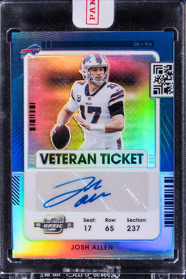 2021 Panini Contenders Optic Josh Allen Veteran Ticket Autographs #VTA-JAL card image