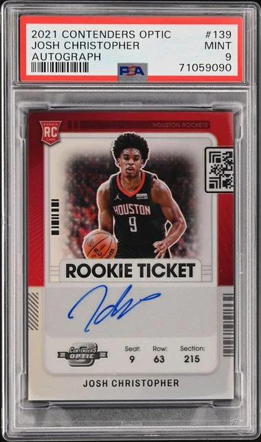 2021 Panini Contenders Optic Josh Christopher Autograph #139 card image