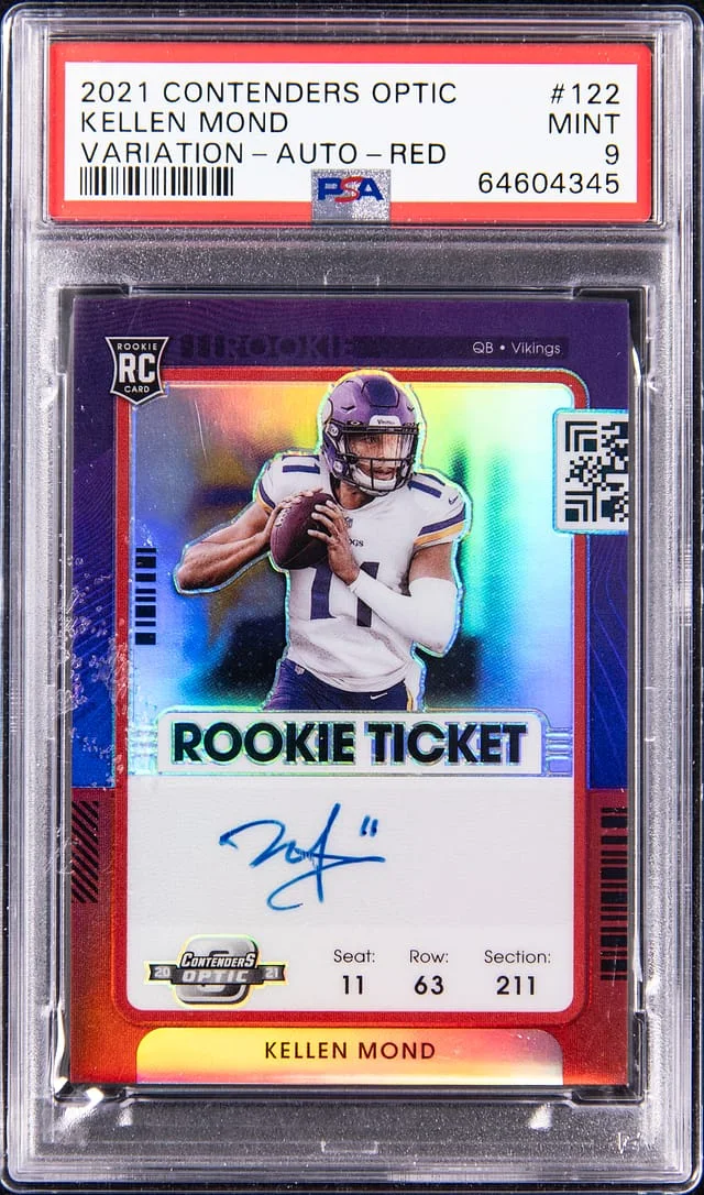 2021 Panini Contenders Optic Kellen Mond Variation Autograph Red #122 card image