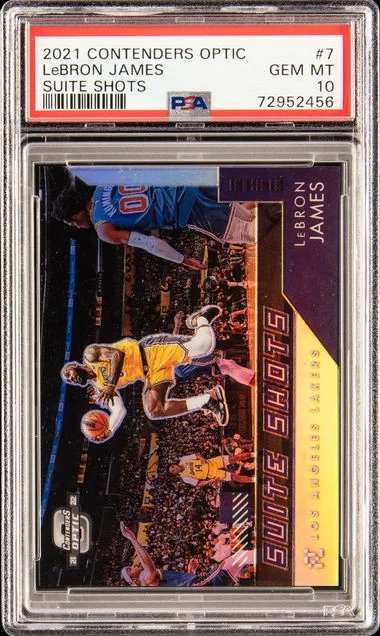 2021 Panini Contenders Optic LeBron James Suite Shots #7 card image