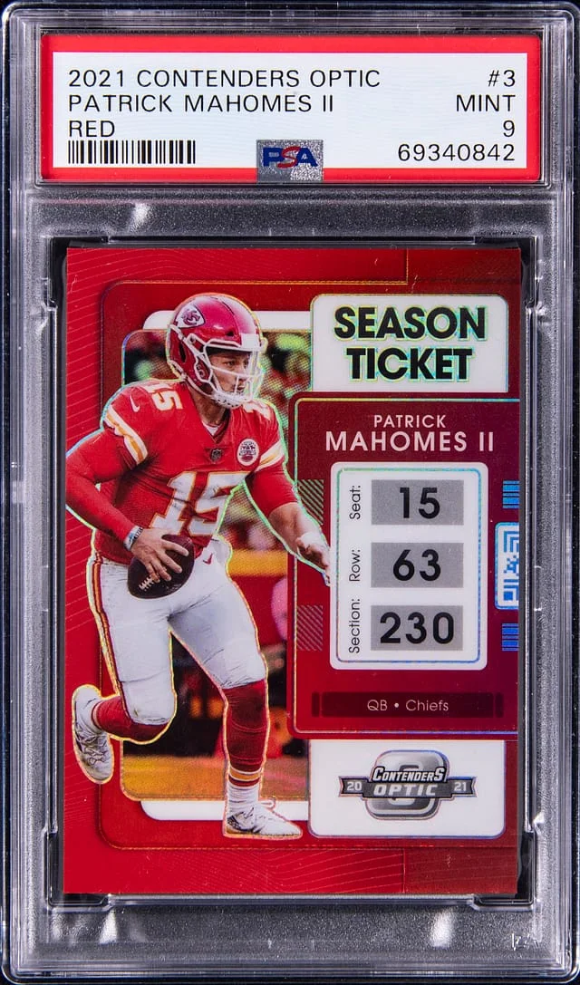 2021 Panini Contenders Optic Patrick Mahomes Ii Red #3 card image
