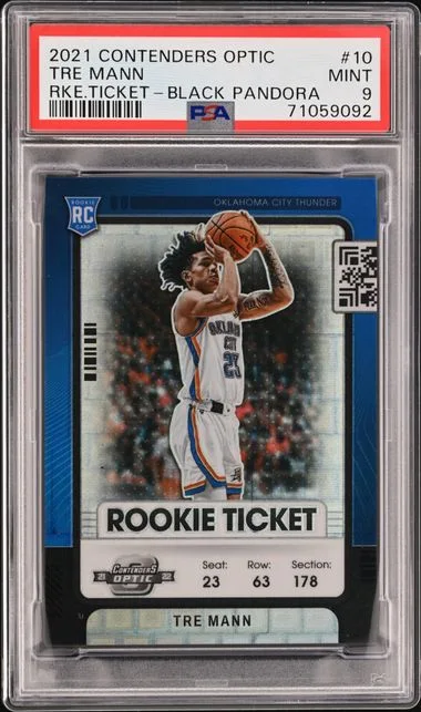 2021 Panini Contenders Optic Tre Mann Ticket Black Pandora #10 card image
