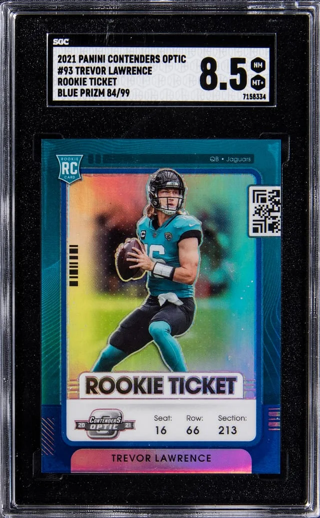 2021 Panini Contenders Optic Trevor Lawrence Red Prizm #93 card image