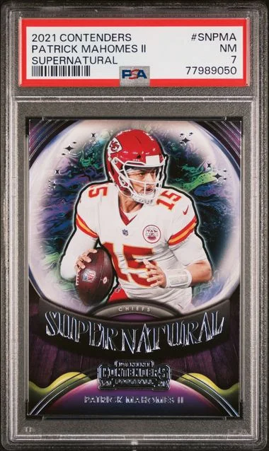 2021 Panini Contenders Patrick Mahomes II Supernatural #SN-PMA card image