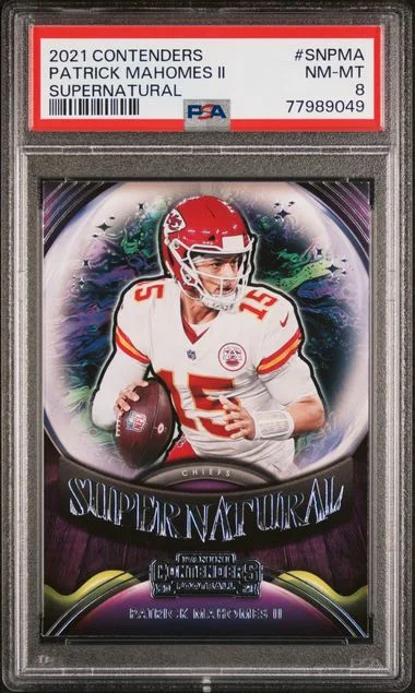 2021 Panini Contenders Patrick Mahomes II Supernatural #SNPMA card image