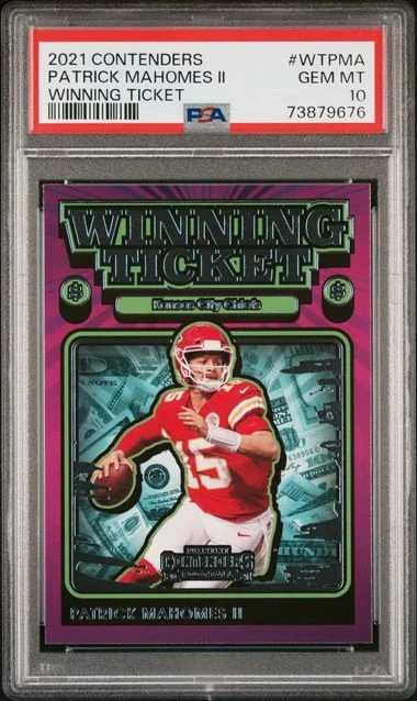 2021 Panini Contenders Patrick Mahomes II Winning Ticket #WT-PMA card image