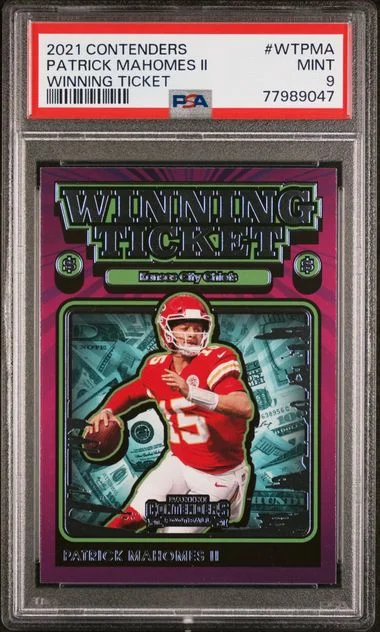 2021 Panini Contenders Patrick Mahomes II Winning Ticket #WTPMA card image