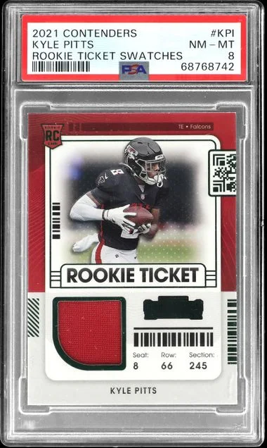 2021 Panini Contenders Ticket Swatches Kpi Kyle Pitts #no-number card image