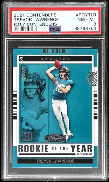 2021 Panini Contenders Trevor Lawrence Of The Year Contenders #ROY-TLR card image