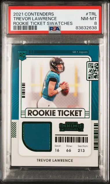 2021 Panini Contenders Trevor Lawrence Ticket Swatches #TRL card image