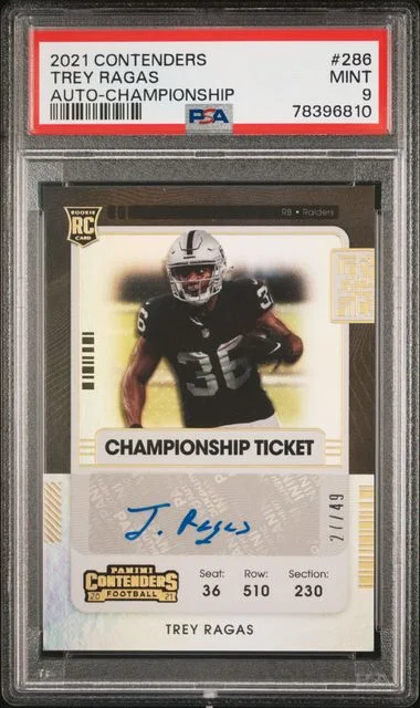 2021 Panini Contenders Trey Ragas #286 card image