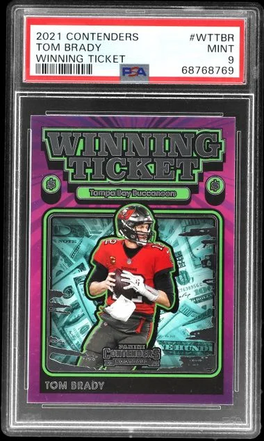 2021 Panini Contenders Winning Ticket Wttbr Tom Brady #no-number card image