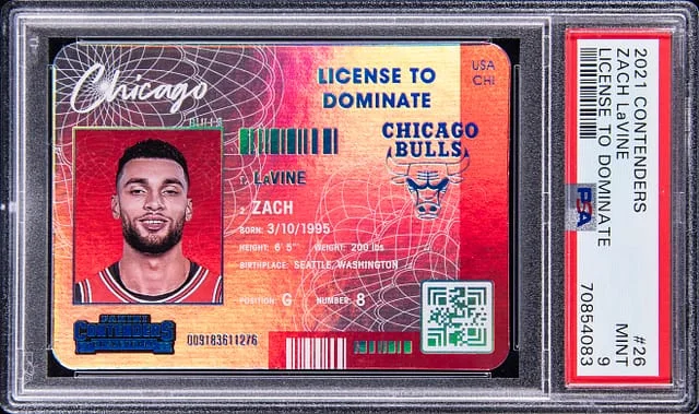2021 Panini Contenders Zach Lavine License To Dominate #26 card image