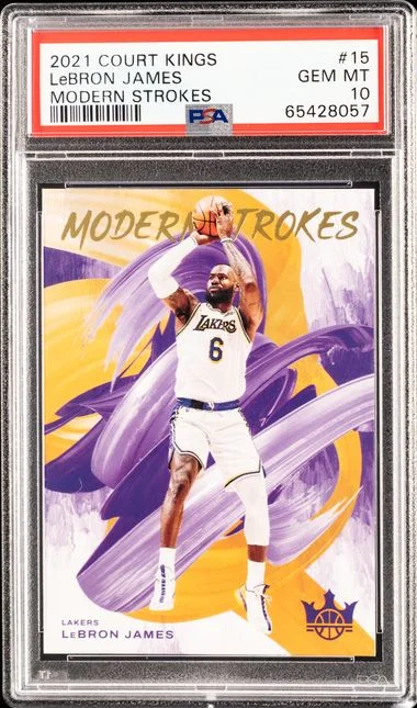 2021 Panini Court Kings LeBron James Modern Strokes #15 card image