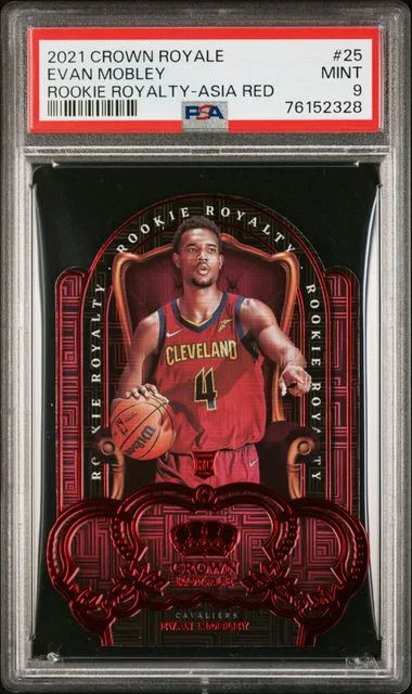 2021 Panini Crown Royale Evan Mobley Royalty Asia Red #25 card image