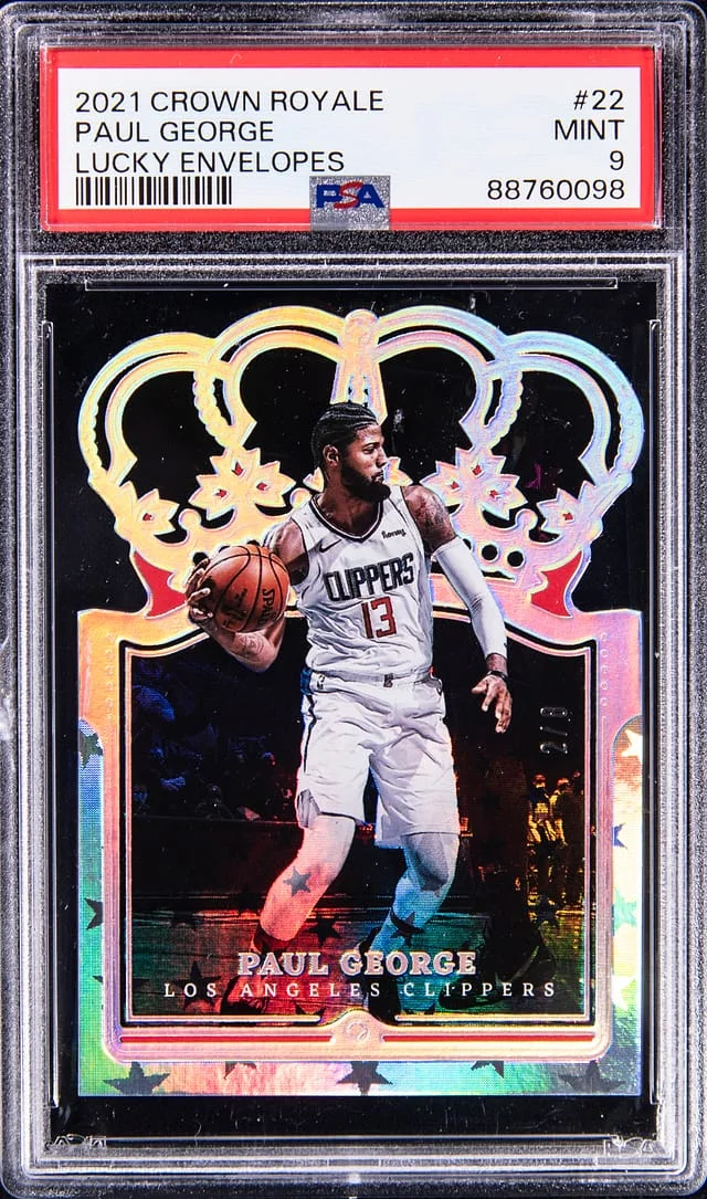 2021 Panini Crown Royale Paul George Lucky Envelope #22 card image