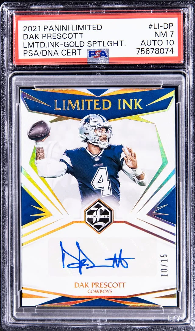 2021 Panini Dak Prescott Limited Ink Gold Spotlight #LI-DP card image