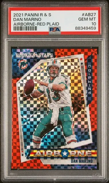 2021 Panini Dan Marino Rookies & Stars Airborne Red Plaid #AB27 card image