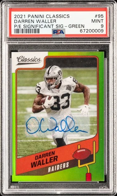 2021 Panini Darren Waller Classics Premium Edition Significant Signatures-Green #95 card image