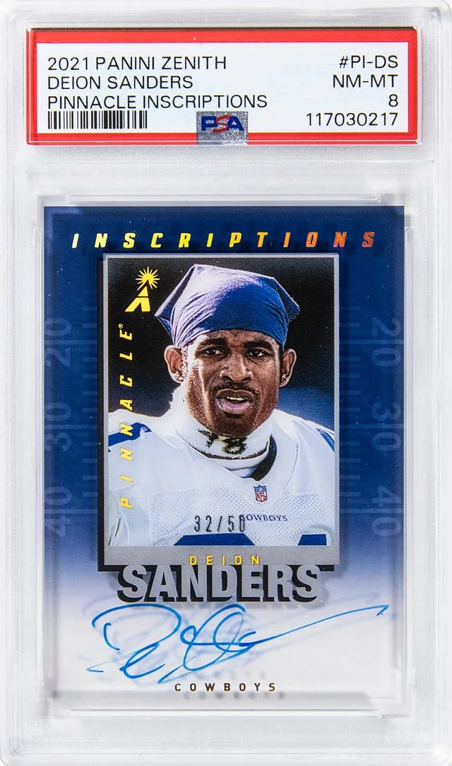 2021 Panini Deion Sanders Zenith Pinnacle Inscriptions #PI-DS card image