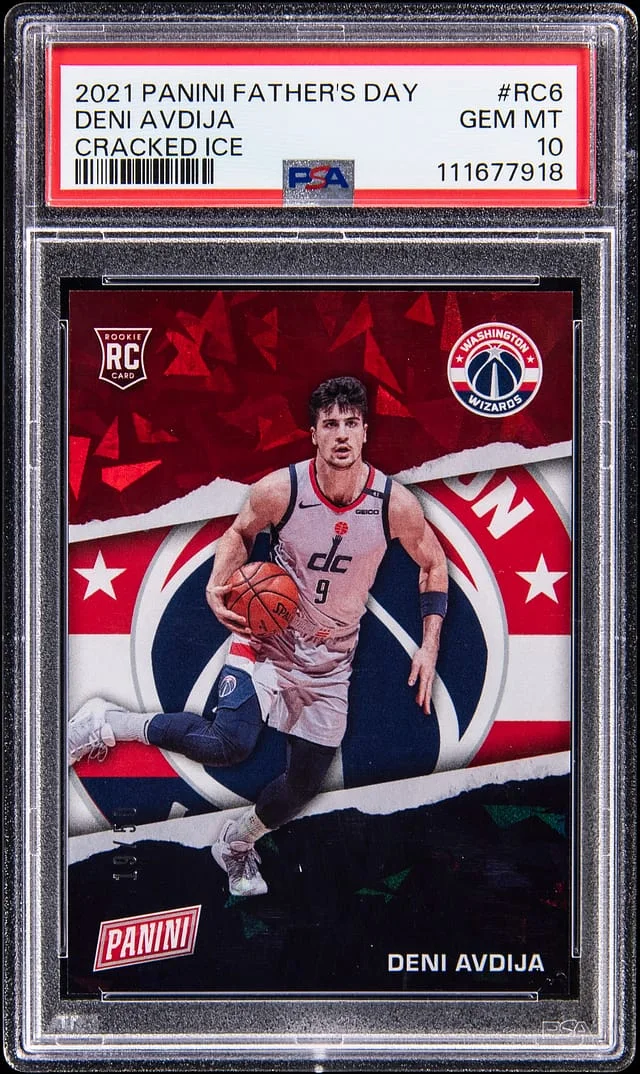 2021 Panini Deni Avdija Father's Day Cracked Ice #RC6 card image