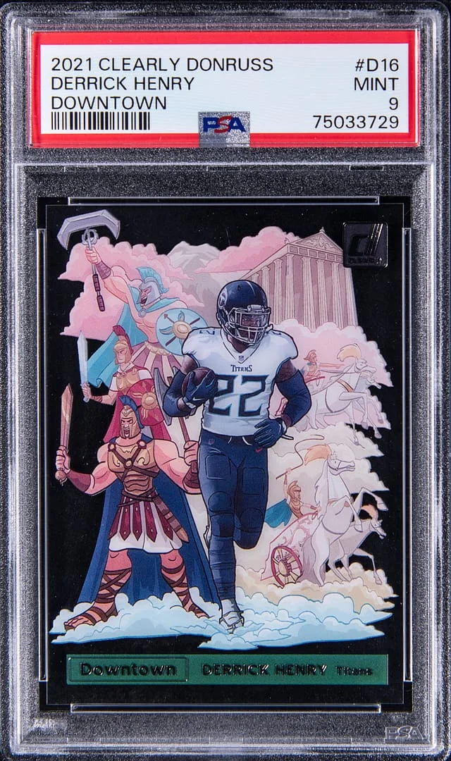 2021 Panini Derrick Henry Clearly Donruss Downtown #D-16 card image