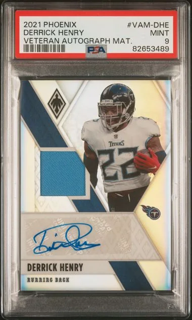 2021 Panini Derrick Henry Phoenix Veteran Autograph Materials #VAM-DHE card image
