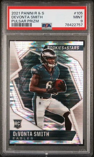 2021 Panini Devonta Smith Rookies & Stars Pulsar Prizm #105 card image