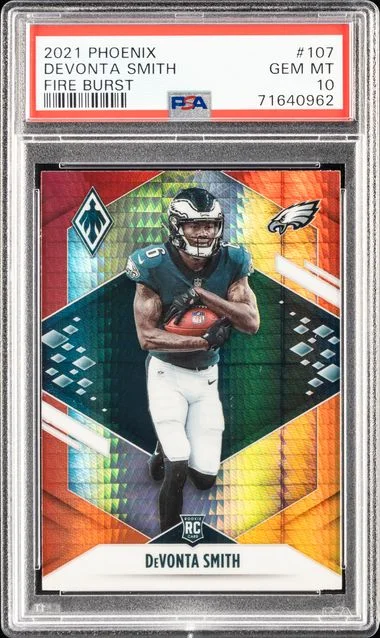 2021 Panini Devonta Smith Phoenix Fire Burst #107 card image