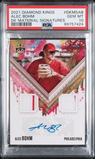 2021 Panini Diamond Kings Alec Bohm DK Material Signatures #DKMS-AB card image