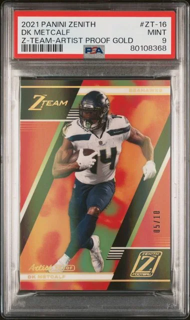 2021 Panini Dk Metcalf Zenith Z-Team Artist Proof Gold #ZT-16 card image