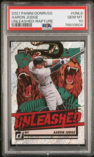 2021 Panini Donruss Aaron Judge Unleashed Rapture #UNL8 card image