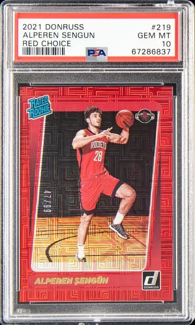 2021 Panini Donruss Alperen Sengun Red Choice #219 card image