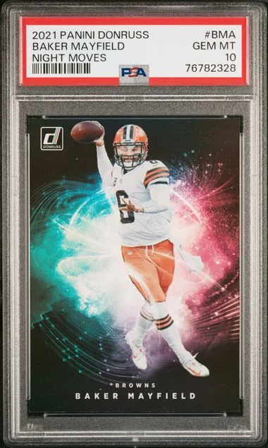 2021 Panini Donruss Baker Mayfield Night Moves #NM-BMA card image