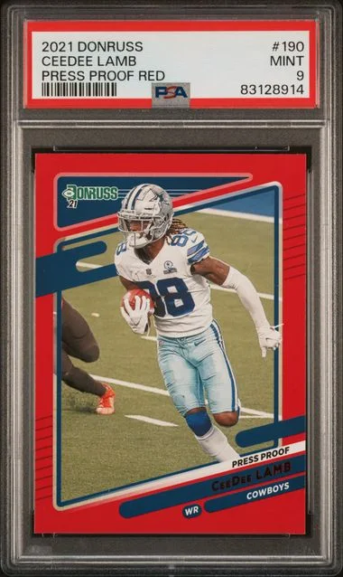 2021 Panini Donruss Ceedee Lamb Press Proof Red #190 card image